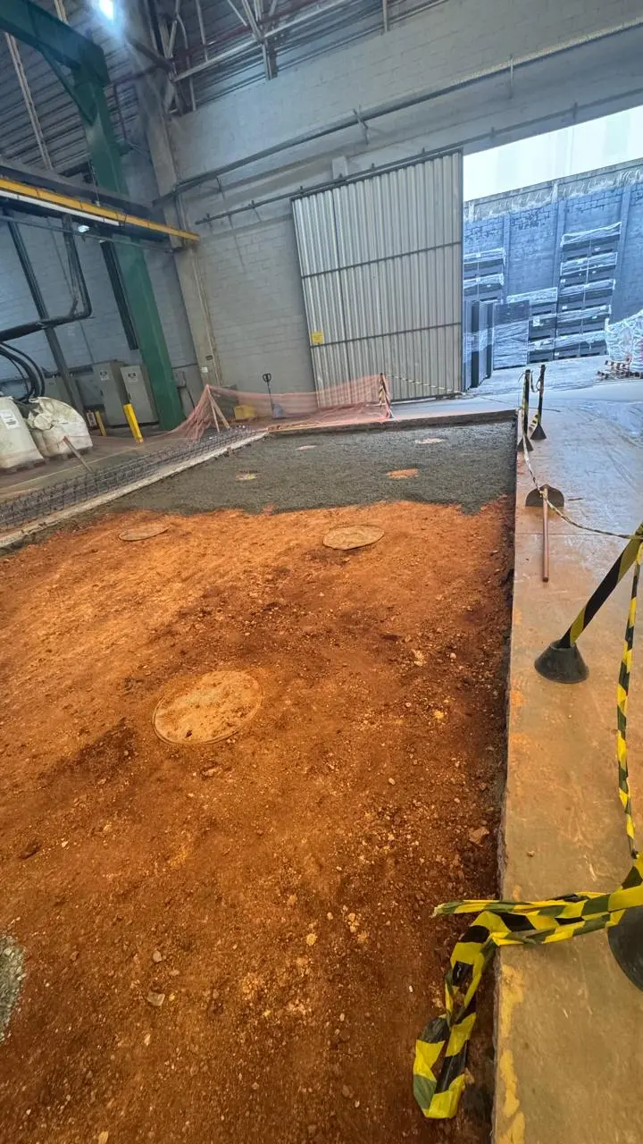 Obra industrial executada pela AG8, registro 1